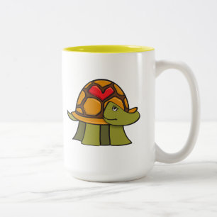 Turtle Shell Heart Two-Tone Coffee Mug