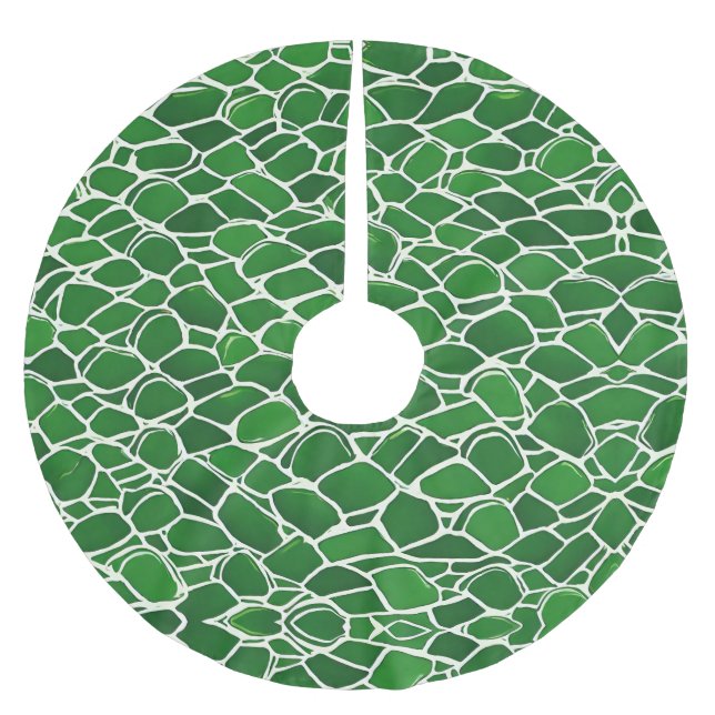 Turtle Shell Pattern Brushed Polyester Tree Skirt (Front)