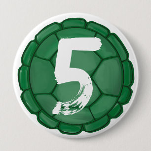 Turtle Shell Sea Theme Birthday Boy Birthday Girl 10 Cm Round Badge