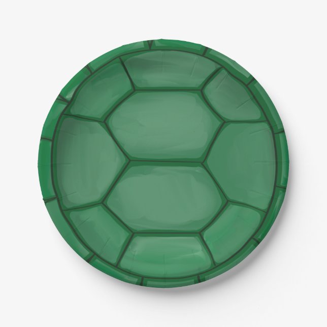 Turtle Shell Sea Theme Birthday Party plates (Front)