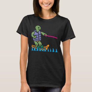 Turtle Shell Ski Sea Tortoise Reptile Water Skiing T-Shirt