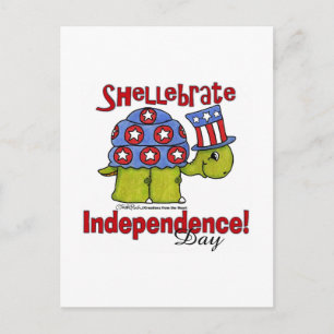 Turtle Shellebrate Independence Day! Postcard
