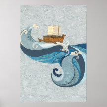 Turtle Ship Against the Waves