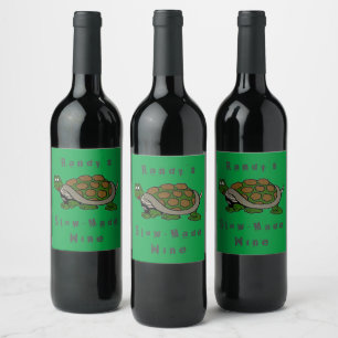Turtle Slow Homemade Slow-made Tortoise Personal Wine Label