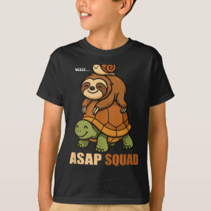 Turtle Snail Sloth Asap Squad Slow Animal Lover Bo T-Shirt
