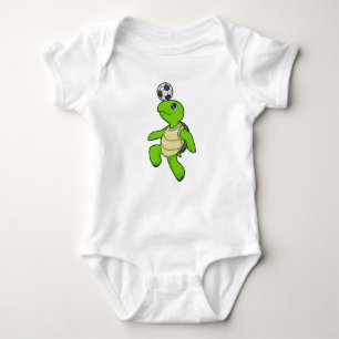 Turtle Soccer player Soccer Baby Bodysuit