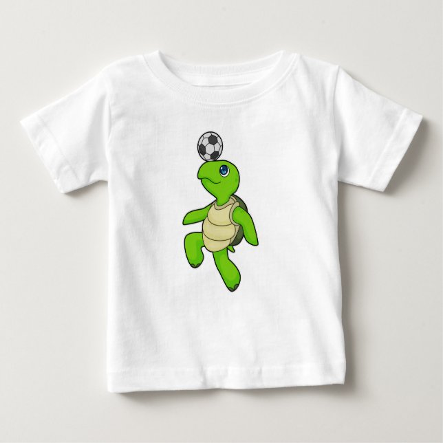 Turtle Soccer player Soccer Baby T-Shirt (Front)