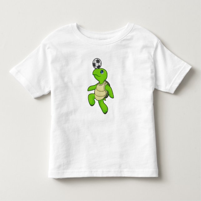 Turtle Soccer player Soccer Toddler T-Shirt (Front)