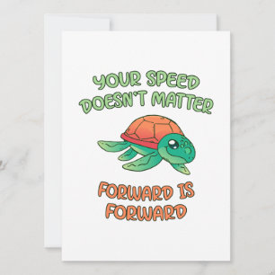 Turtle Speed Doesnt Matter Holiday Card