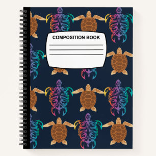 Turtle Spiral composition Notebook