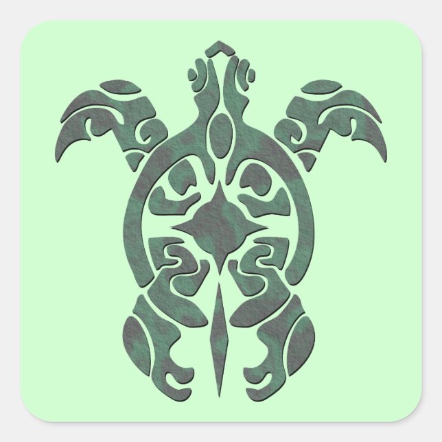 Turtle Square Sticker (Front)