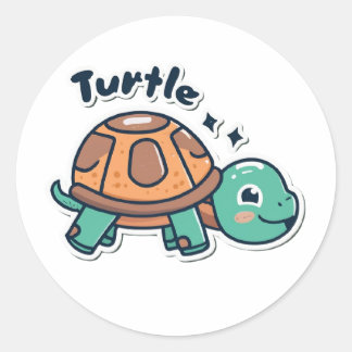 Turtle sticker design.