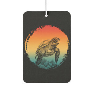 turtle summer ocean sunset car air freshener