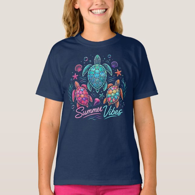 Turtle Summer Vibes T-Shirt (Front)