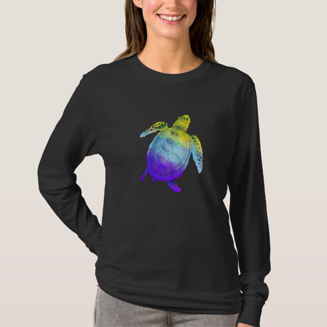 Turtle Sunglasses NonBinary Flag  LGBT Non Binary  T-Shirt (Front)