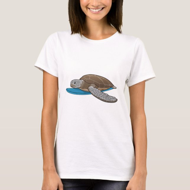 Turtle Surfer Surfboard T-Shirt (Front)