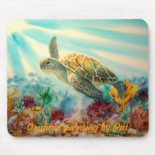 TURTLE SWIM MOUSE PAD