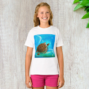 Turtle Swimming Girls T-Shirt