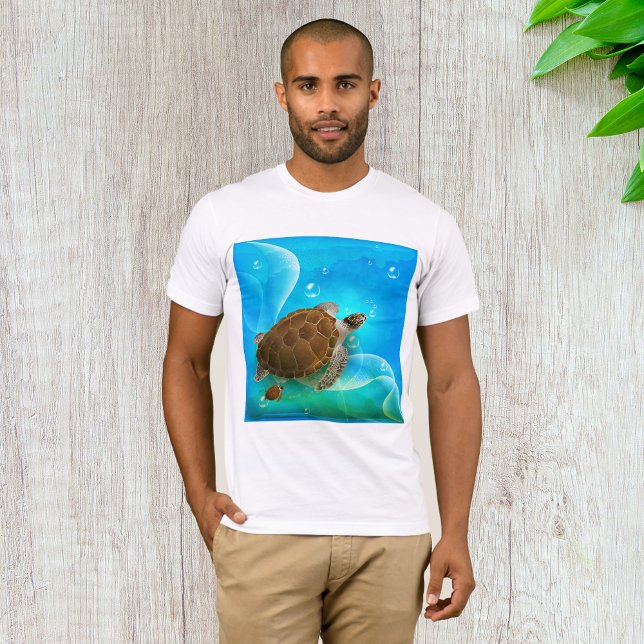 Turtle Swimming Mens T-Shirt (Creator Uploaded)