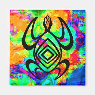 Turtle Symmetry Tiedye Magnets