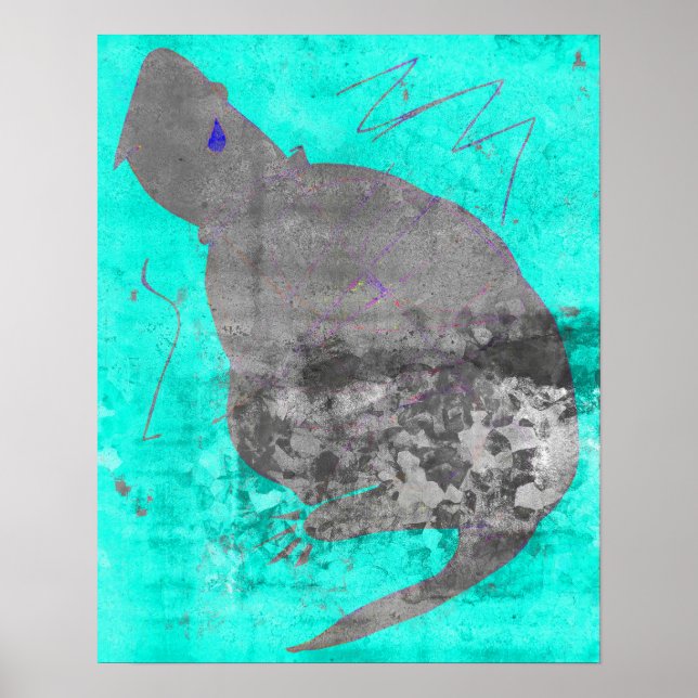 Turtle Teardrop 16 x 10 poster (Front)