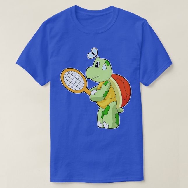 Turtle Tennis Tennis racket T-Shirt (Design Front)