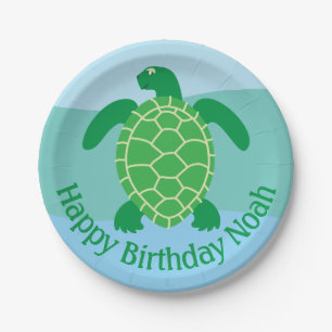 Turtle Theme Paper Plates