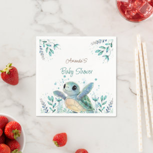Turtle Themed Baby Shower  Napkin
