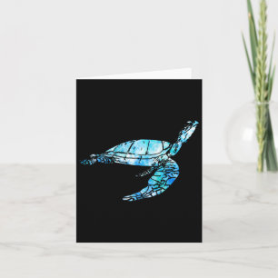 Turtle Tie Dye Watercolor Sea Ocean Save Planet Ea Card