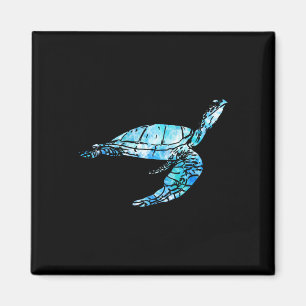 Turtle Tie Dye Watercolor Sea Ocean Save Planet Ea Magnet