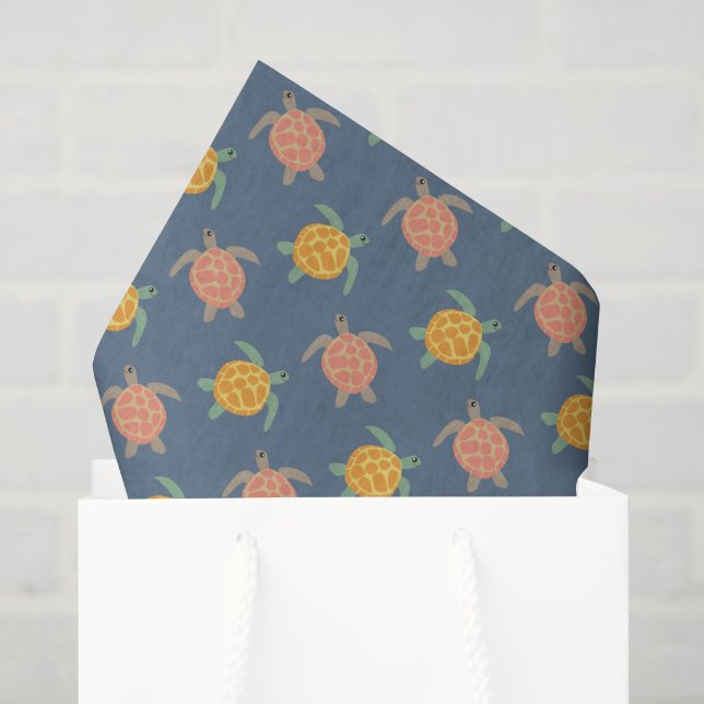 Turtle Tissue Paper, Decoupage Sea Turtle Paper (Gift Bag)
