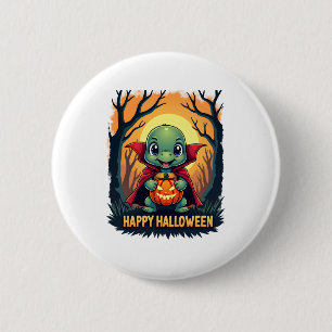 Turtle Tortoise Boo Vampire Trick Or Treat Hallowe 6 Cm Round Badge