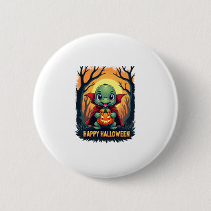 Turtle Tortoise Boo Vampire Trick Or Treat Hallowe 6 Cm Round Badge
