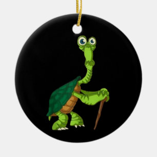 Turtle Tortoise Retired Funny Standing Turtle Reti Ceramic Ornament