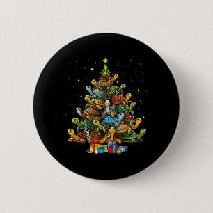 Turtle Tree Christmas Tree Adorable Turtle Christm 6 Cm Round Badge