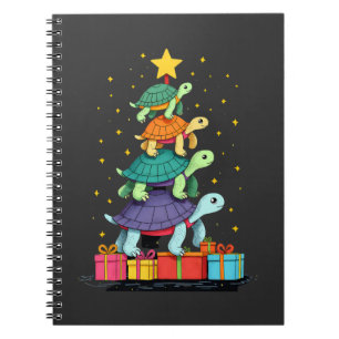 Turtle Tree Christmas Tree Adorable Turtle Christm Notebook