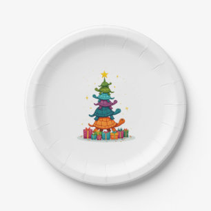 Turtle Tree Christmas Tree Adorable Turtle Christm Paper Plate