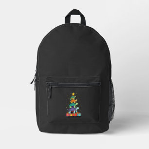 Turtle Tree Christmas Tree Adorable Turtle Christm Printed Backpack