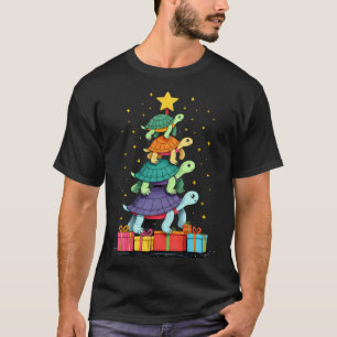 Turtle Tree Christmas Tree Adorable Turtle Christm T-Shirt