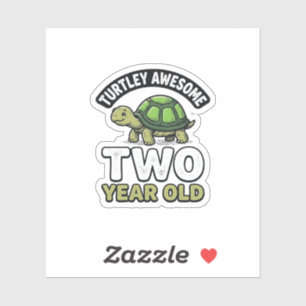 Turtle Two Year Old Birthday Vintage Engraving Shi