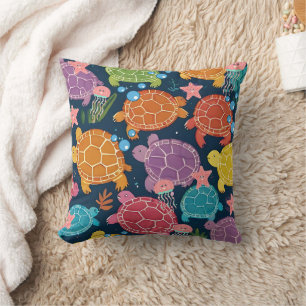 Turtle Under the Sea Cushion