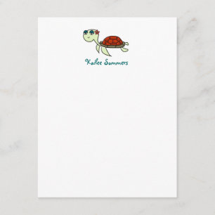 Turtle, Under the Sea Personal Stationery Invitation
