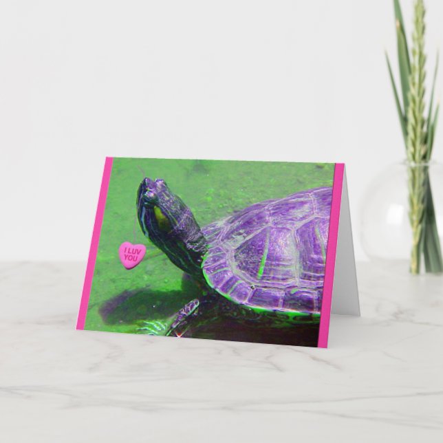 Turtle Valentine Holiday Card (Front)