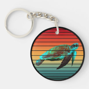 turtle vintage key ring