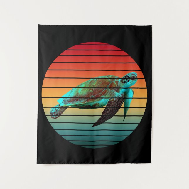 turtle vintage   tapestry (Front)