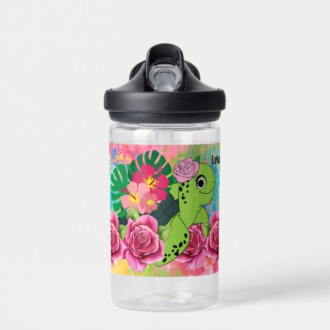 Turtle Water Bottle for Kids (Front)