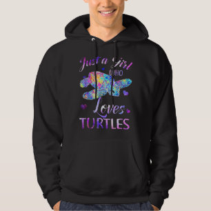 Turtle Watercolor Sea Ocean Just A Girl Who Loves Hoodie