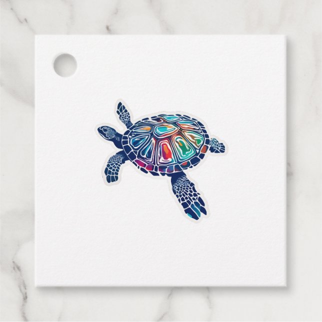 Turtle Waterturtle Favour Tags (Front)