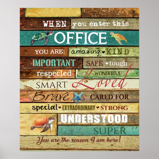 Turtle - When You Enter This Office Poster (Front)