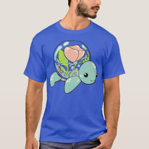 turtle with aquarium flower T-Shirt